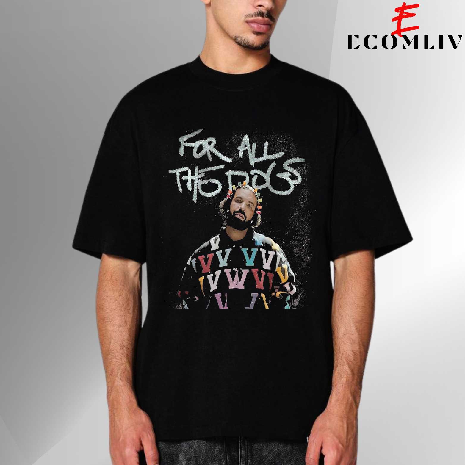 For All The Dogs T-Shirt, Drake Dog Theme Tee, Viral Rap Fit